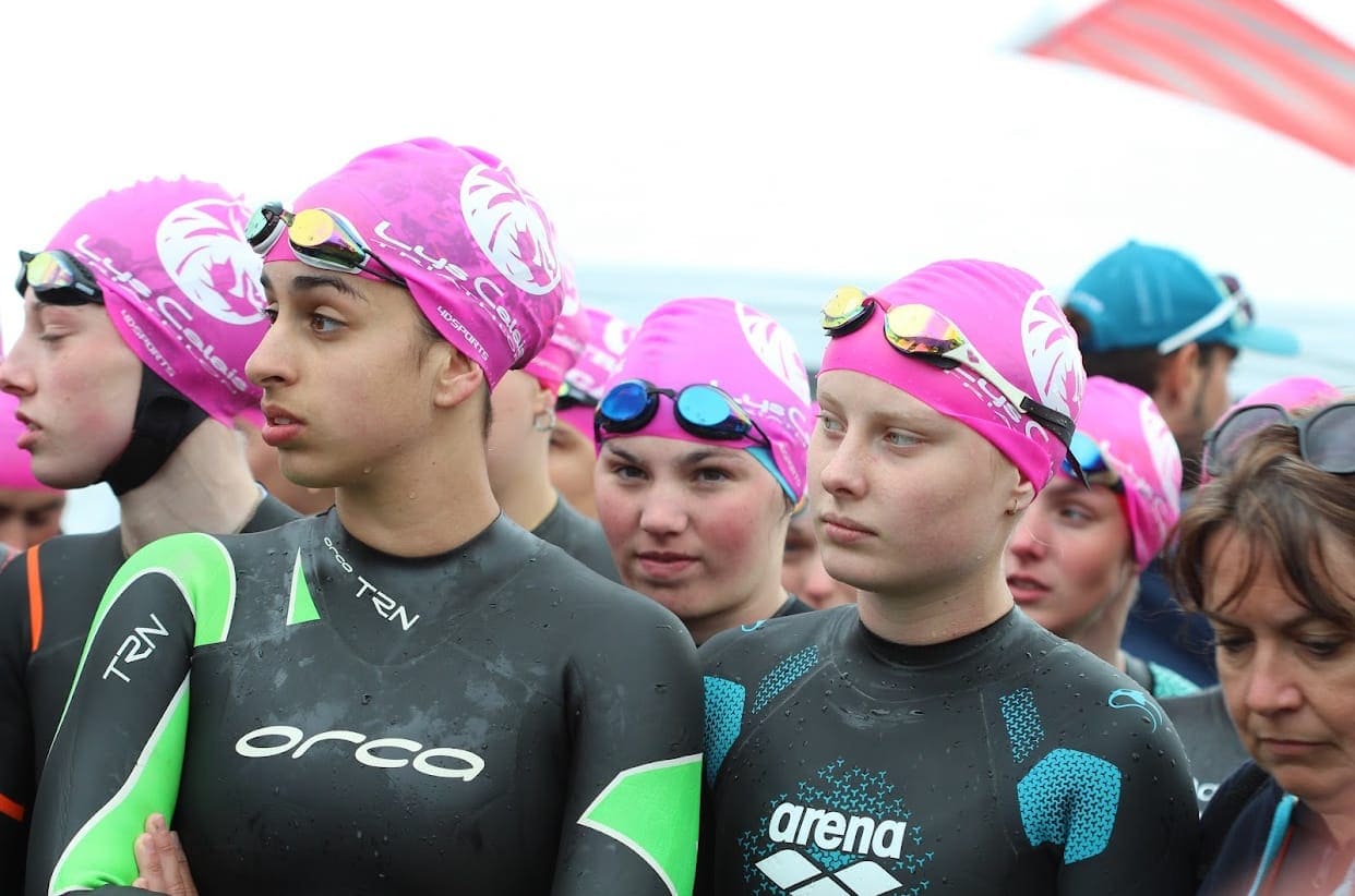 Avant le départ natation
