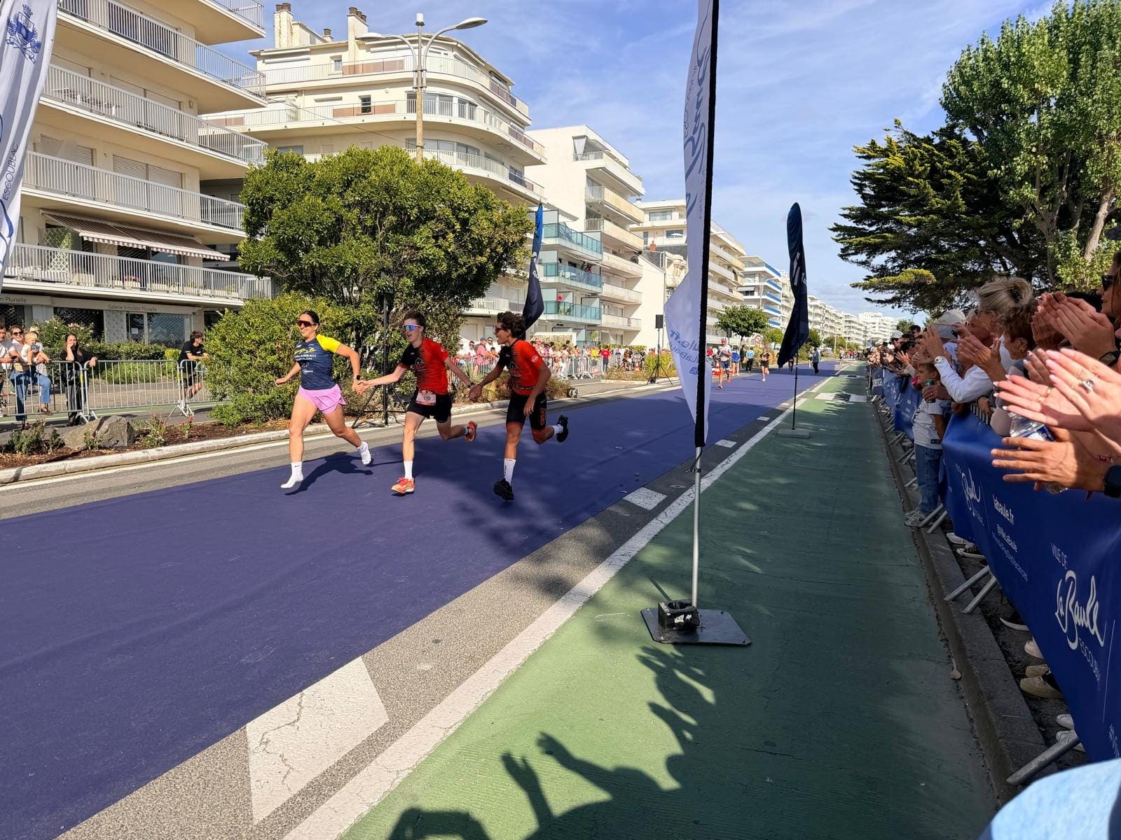 Arrivée sur le tapis bleu