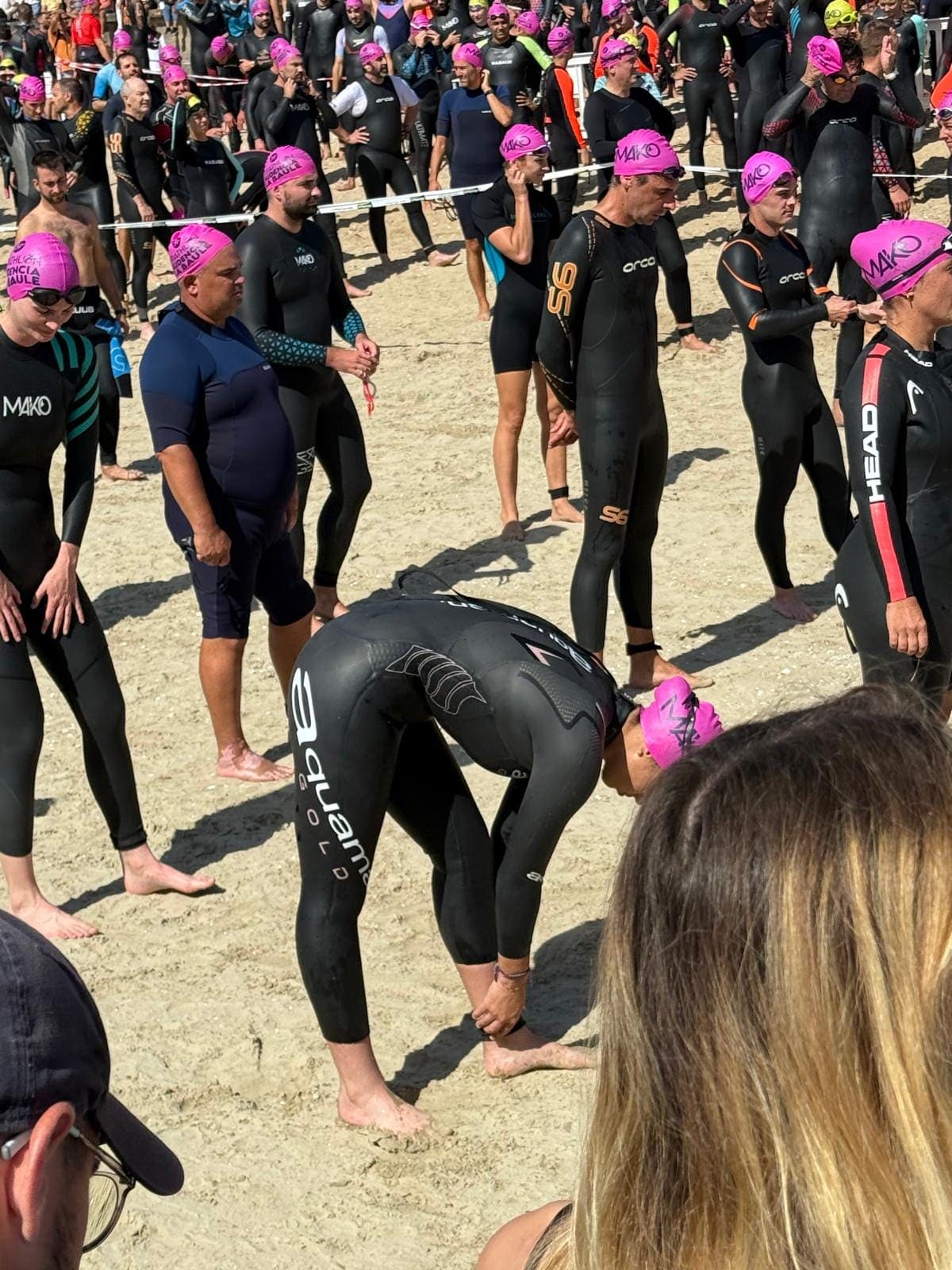 Échauffement sur la plage