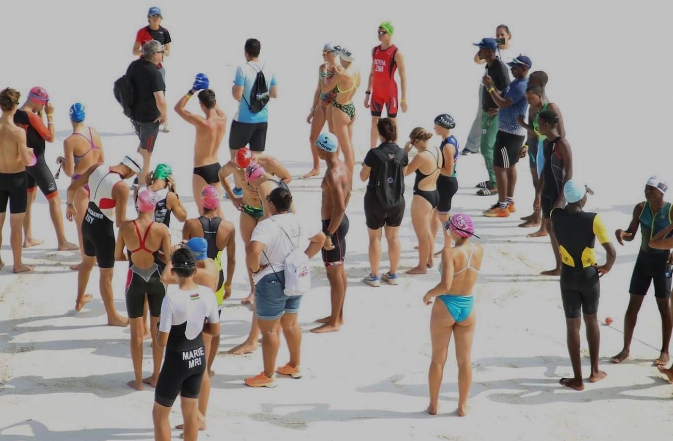 Avant le départ natation
