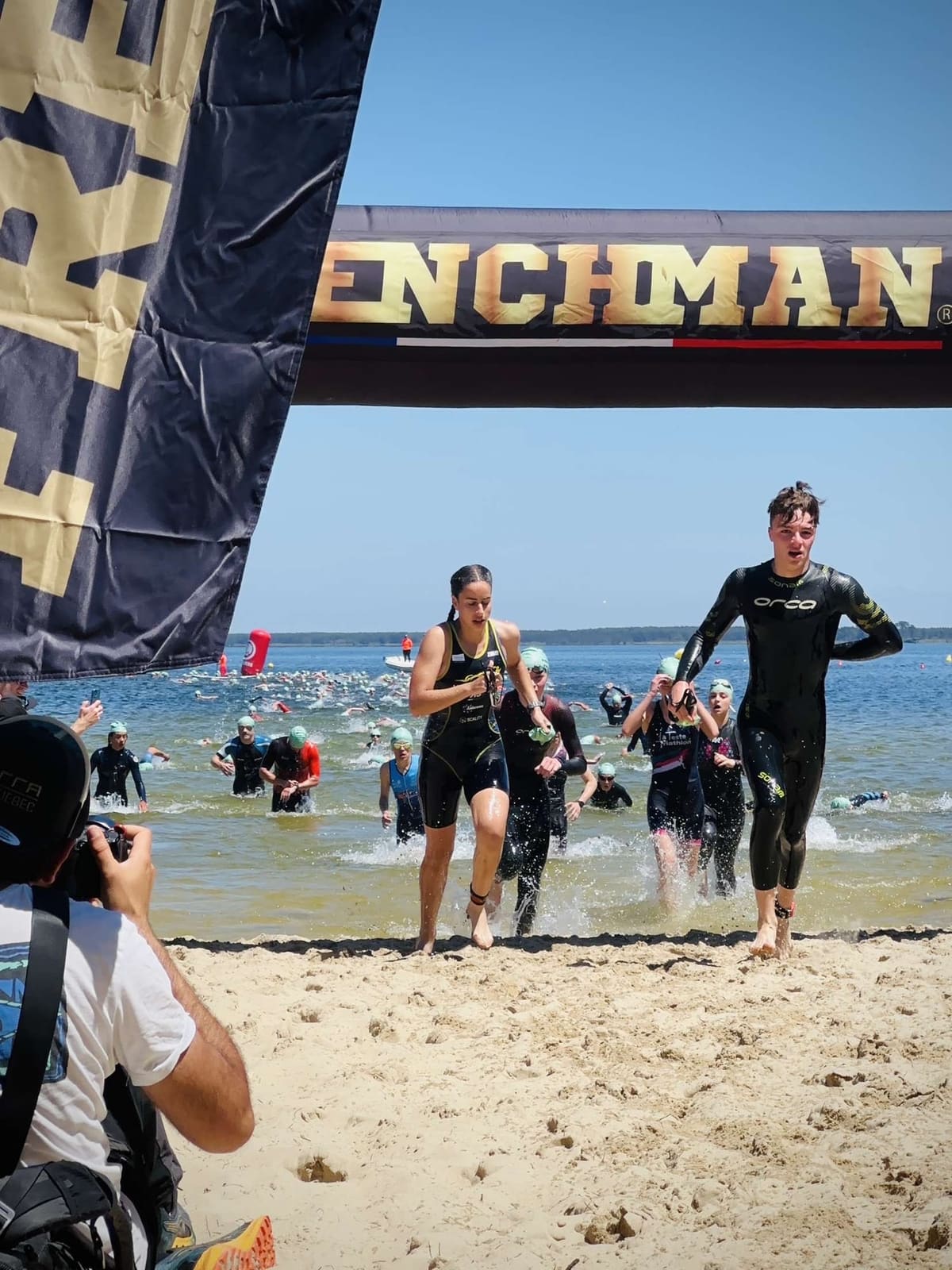 Sortie de l'eau au Frenchman, premiers pas sur le sable