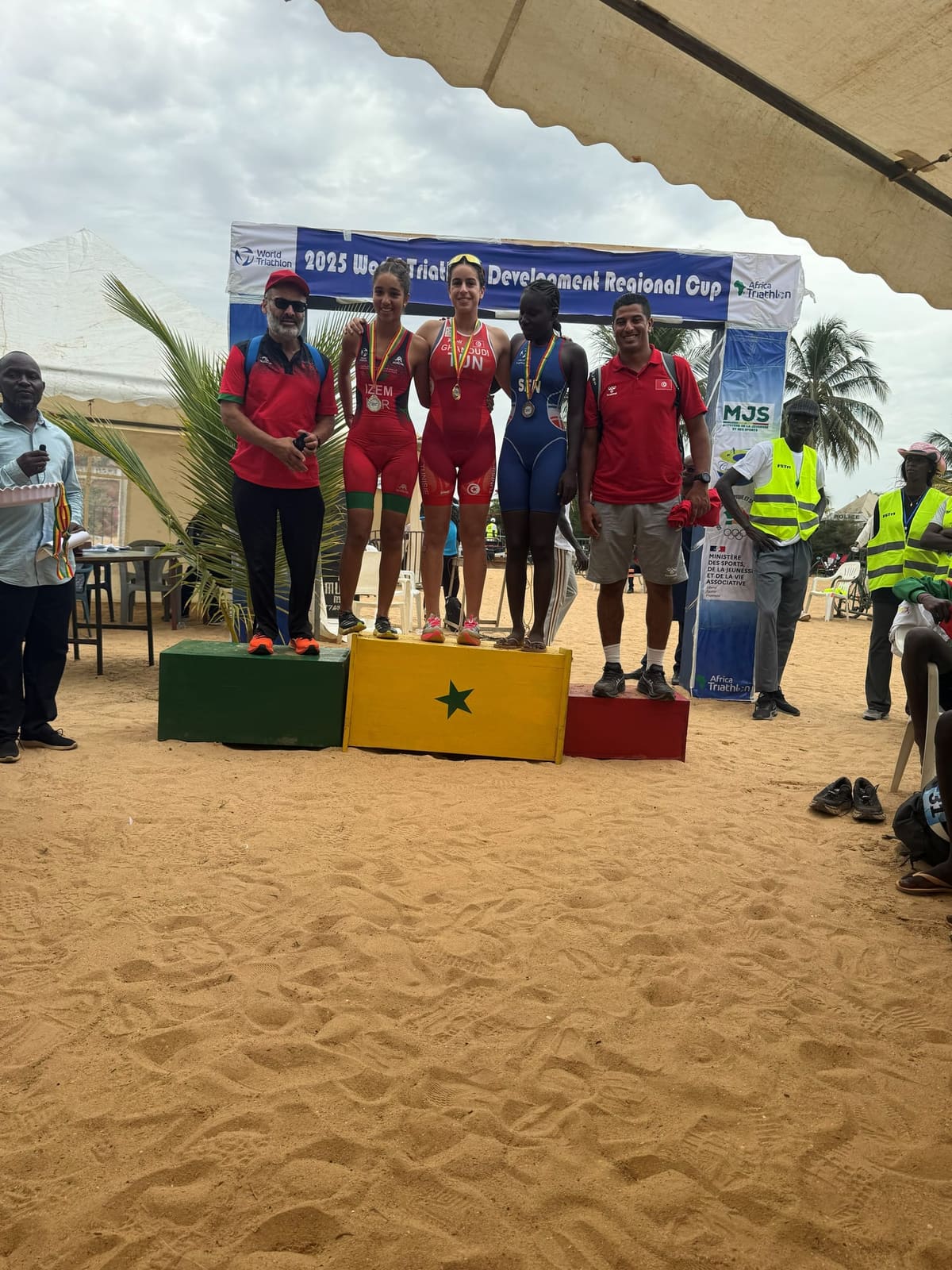 Cérémonie du podium au Sénégal