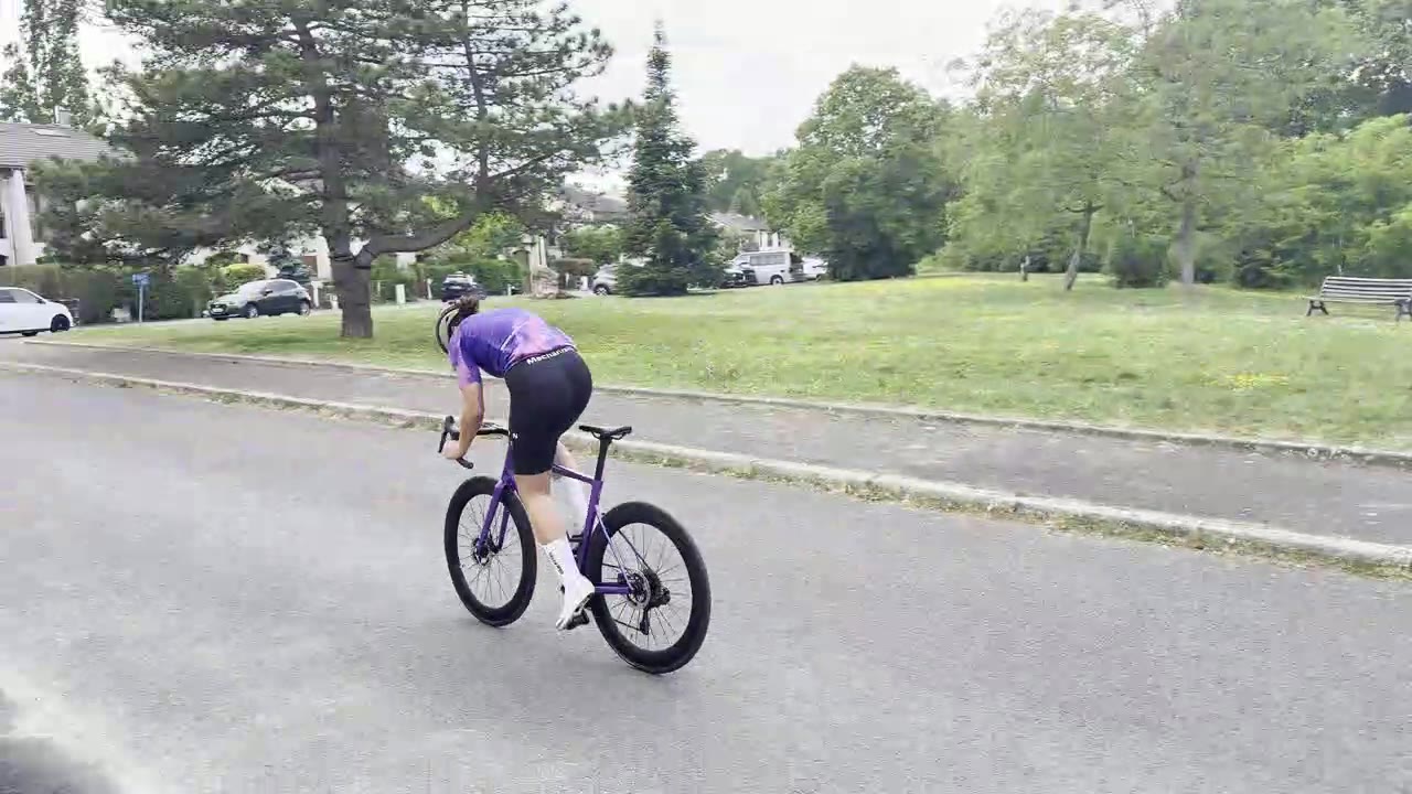 À vélo sur une sortie d'entraînement